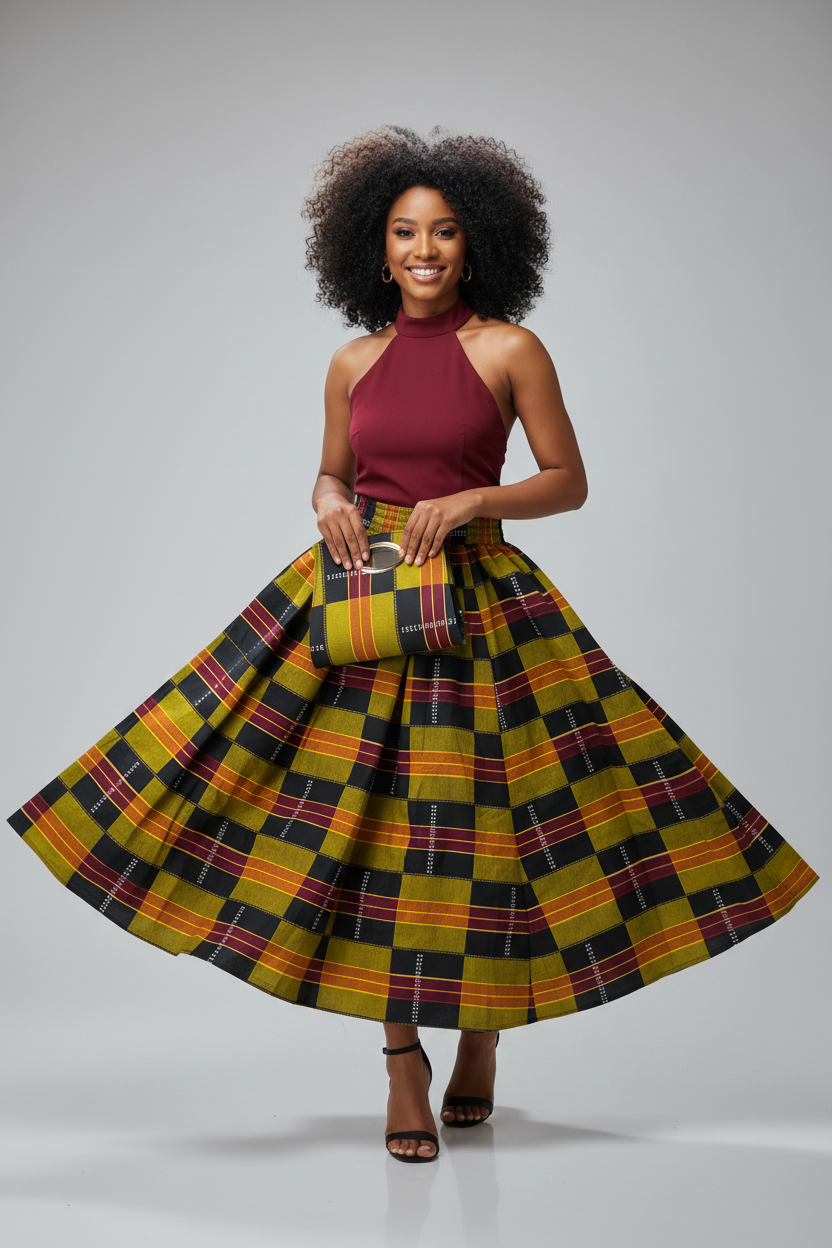 Combo Long Skirt & Pocketbook Set 2027-7