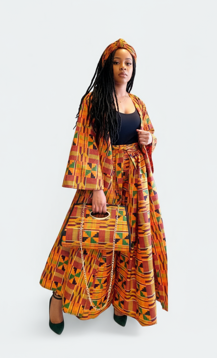 3pcs Set Maxi Skirt Pocketbook wrap Dress 2167 C