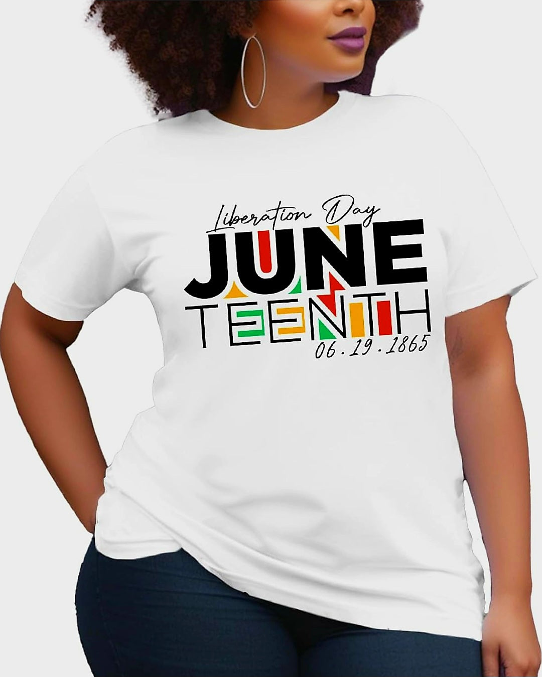 Juneteenth Unisex T-Shirt White B