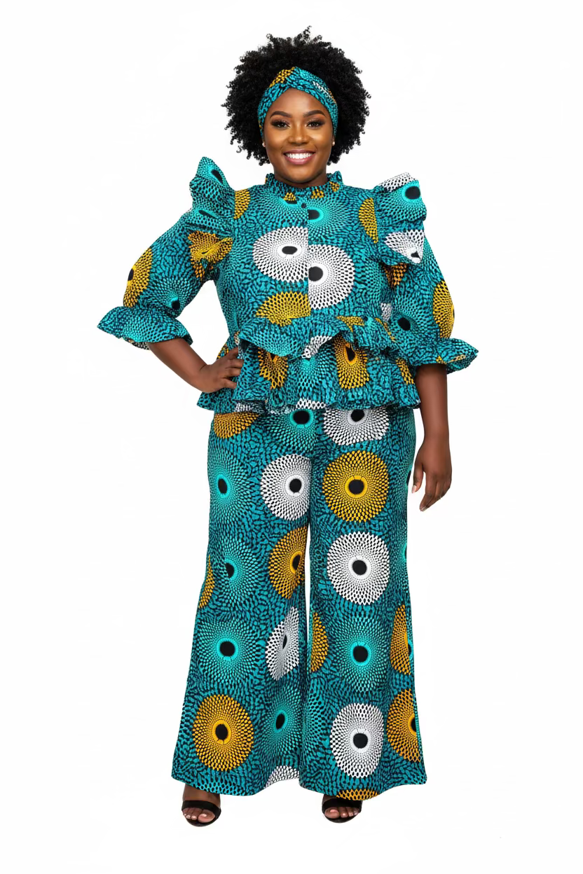 Peplum Blouse / African Print 810 I