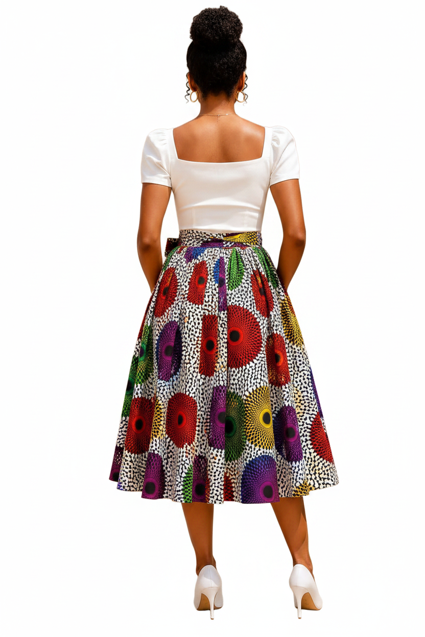 Mid Length Flare Skirt 1312 -8A