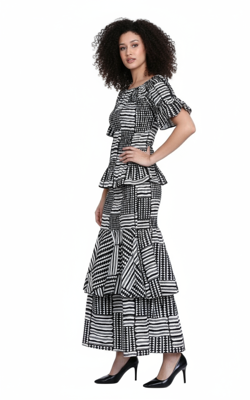 Set / Mermaid Flounce Skirt & Blouse Set 6638-002