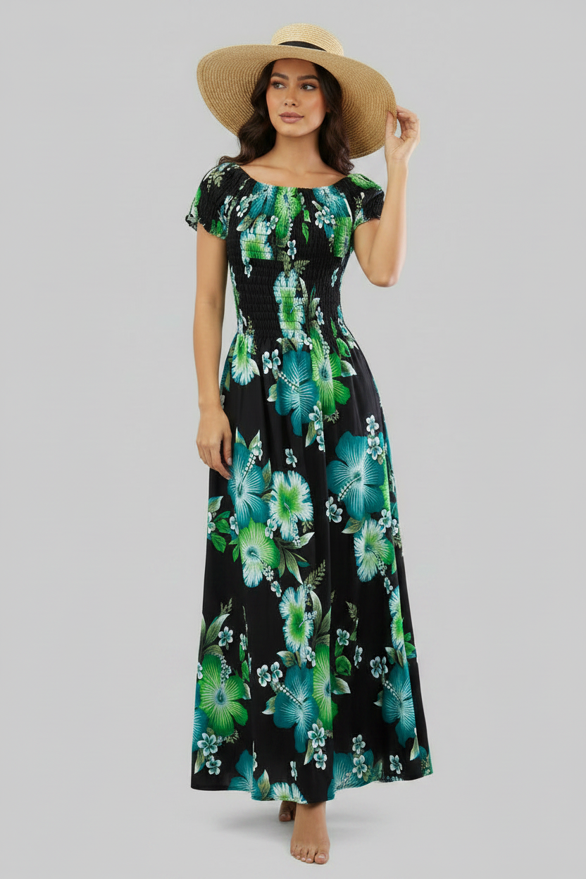 Hawaiian Floral Dress (6-Pack) - 743R
