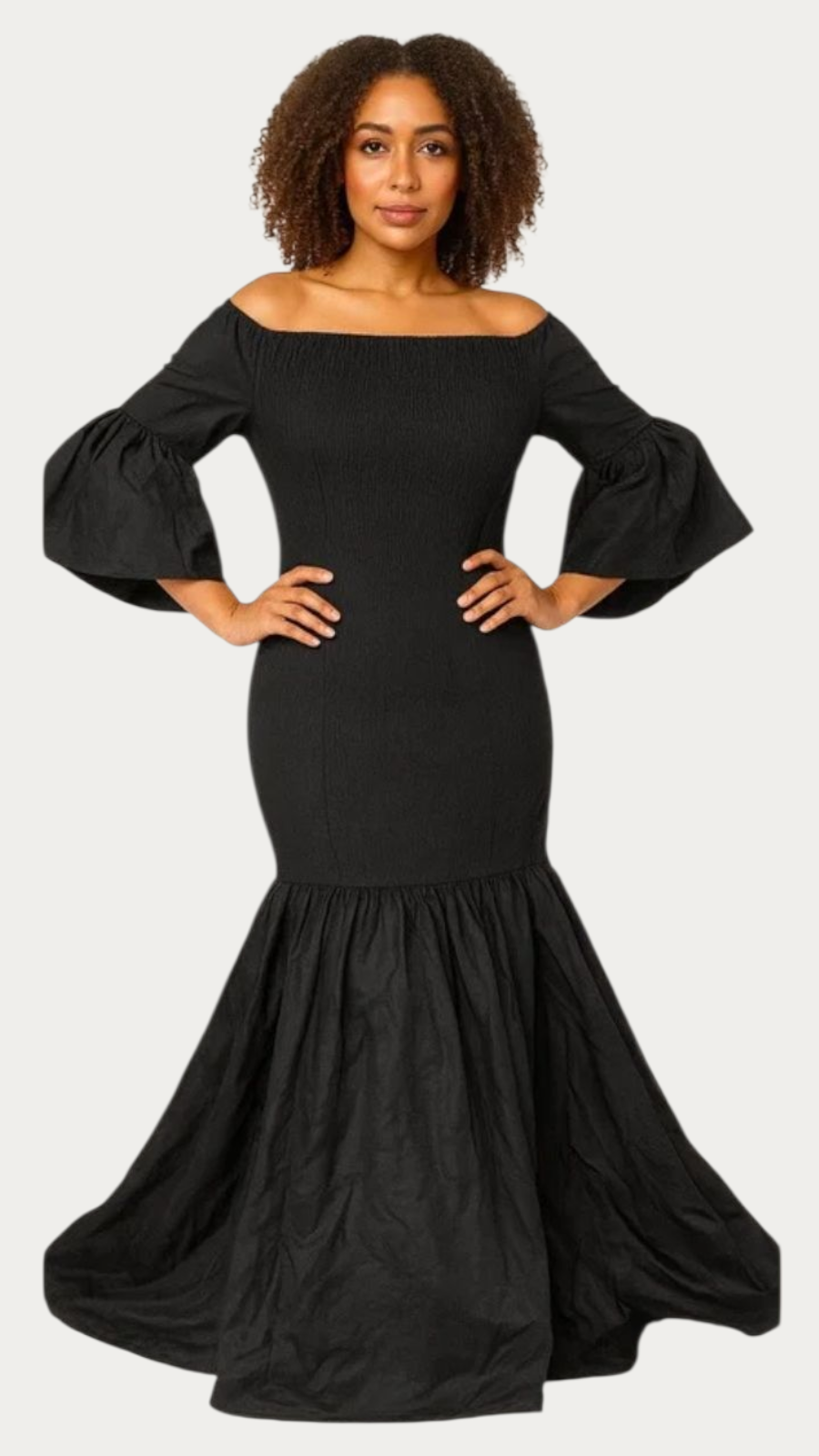 Mermaid Dress - Black DRS038