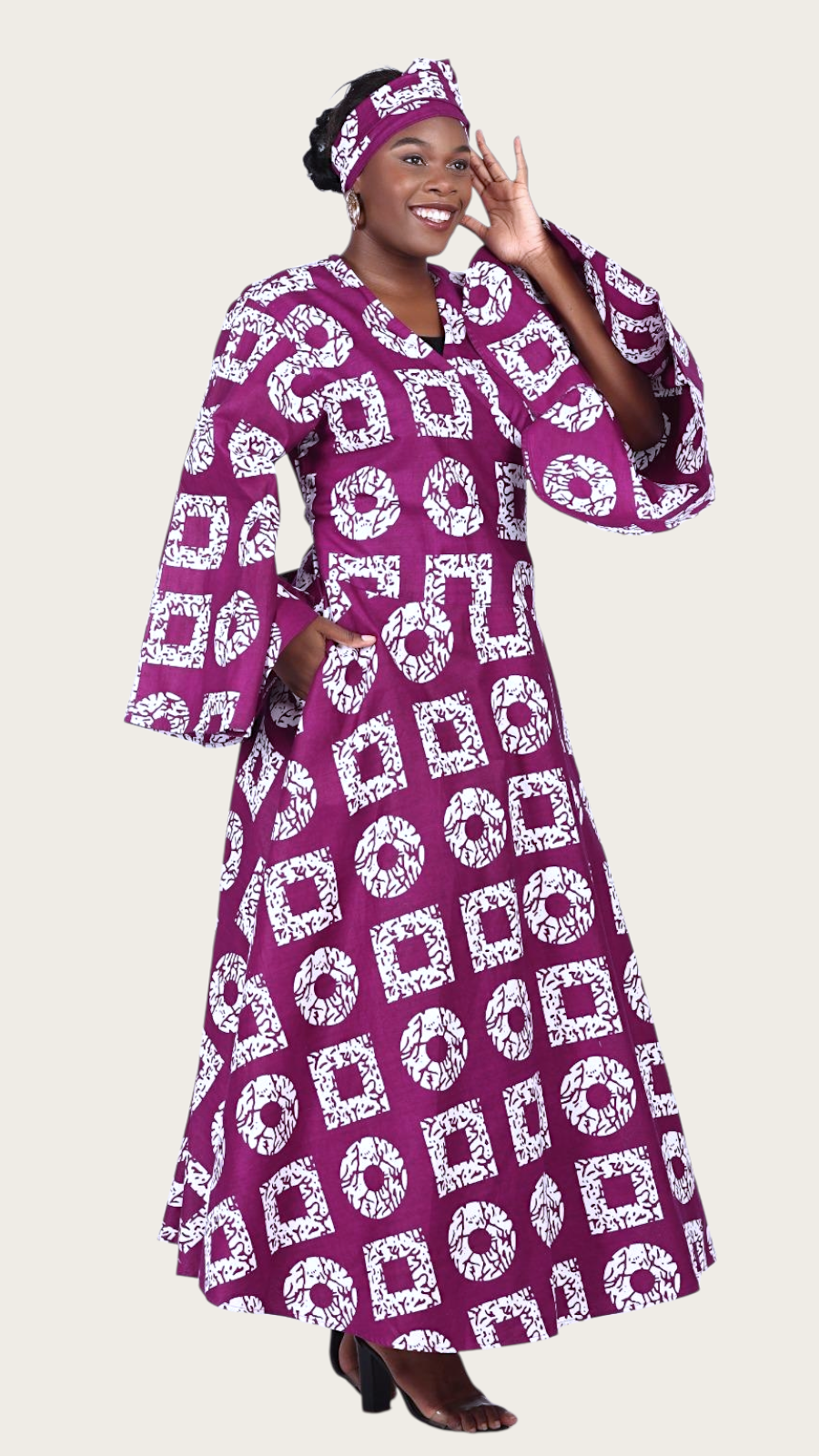 Wrap Dress / Ankara  Print - 1360 B