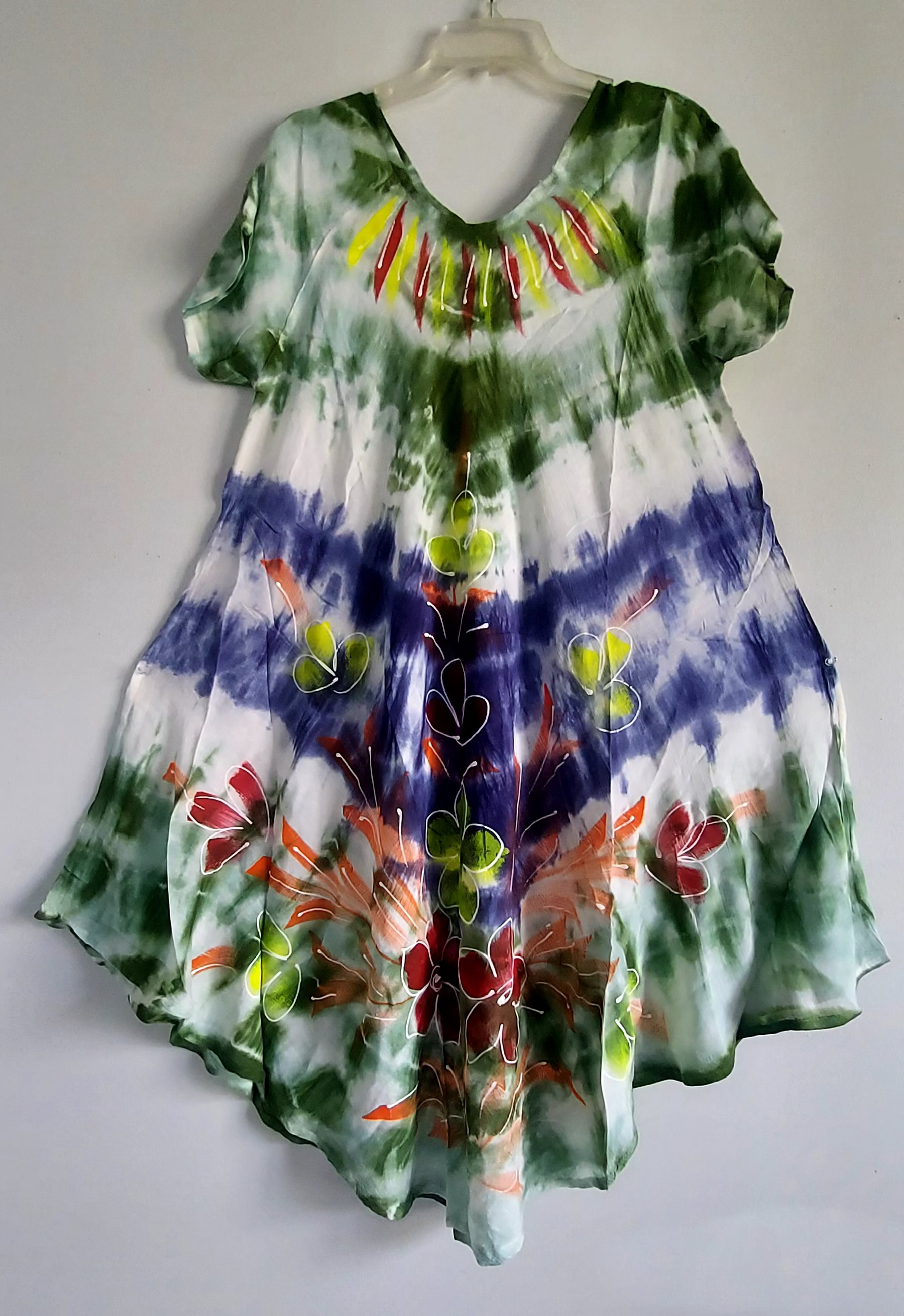 Women Umbrella Dress- Tropical Flowers 509