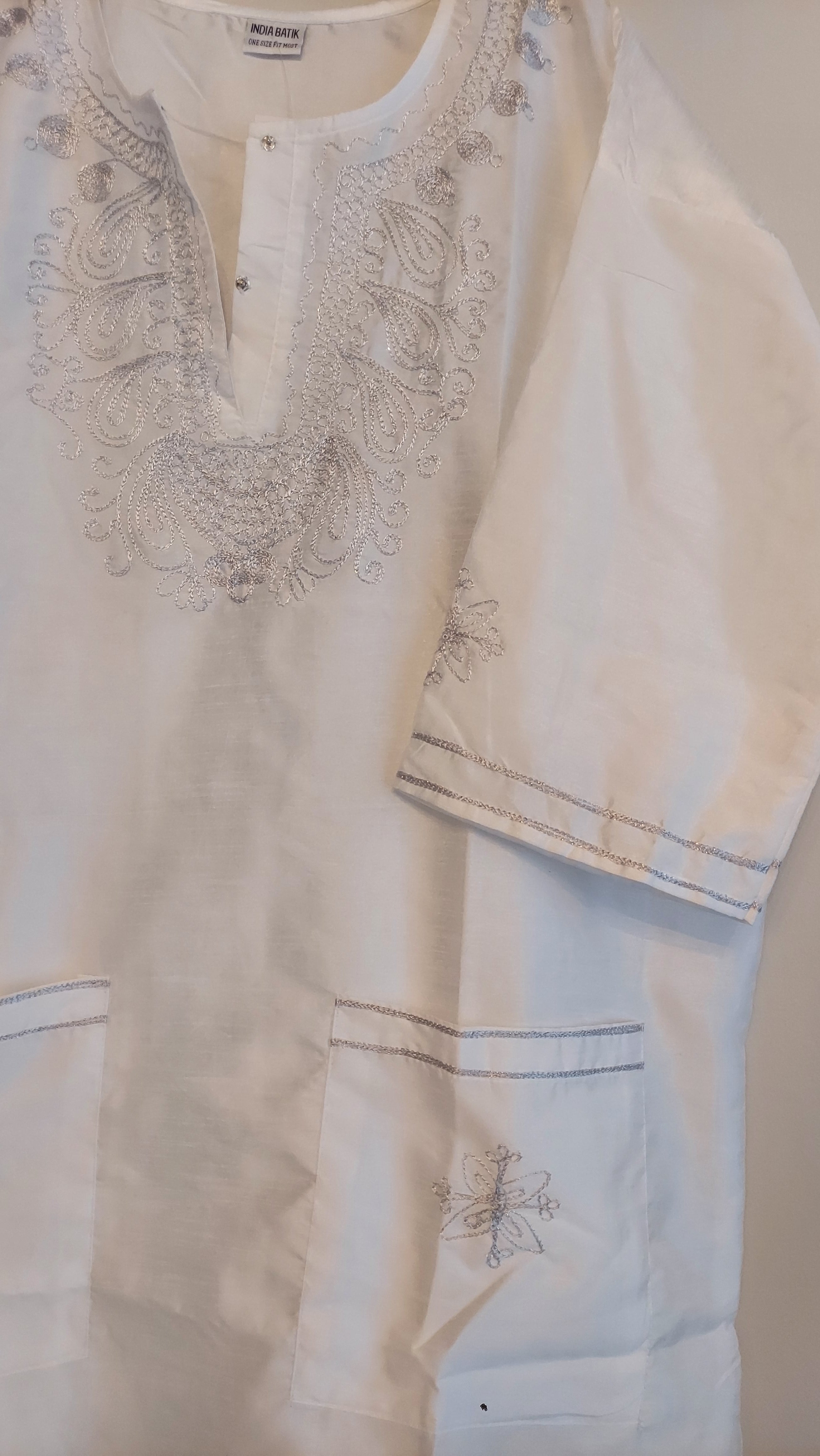 Men's African Attire/ 3Pcs Silk Embroidery Set