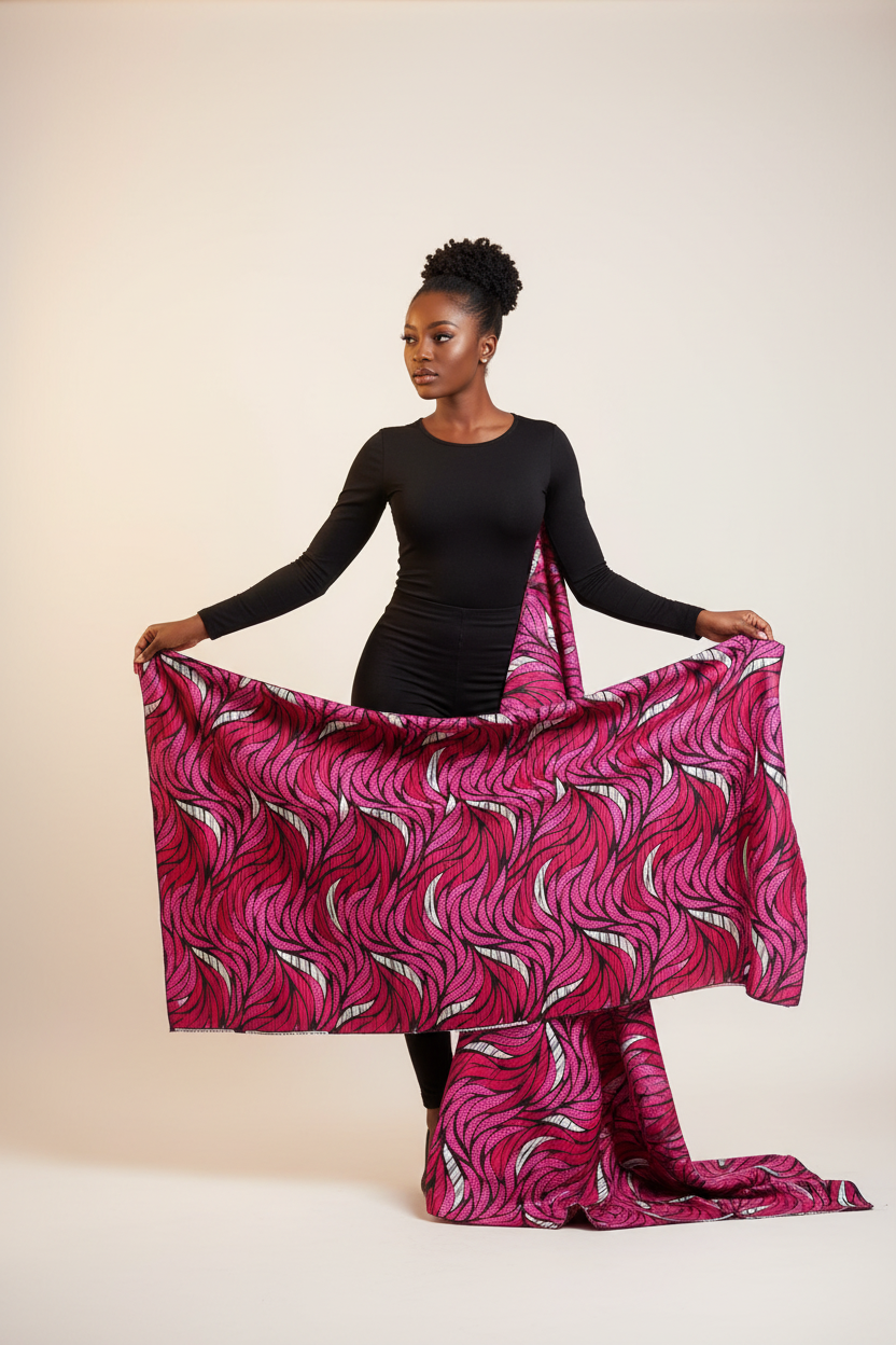 Raw Fabric/ 6 Yards / African Print -4