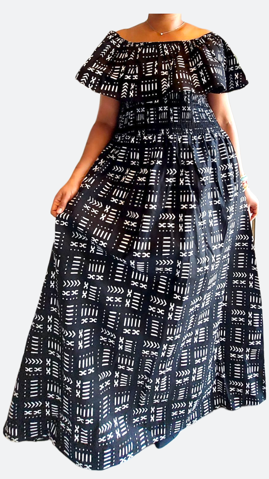Maxi Dress- Black/White KVZ08