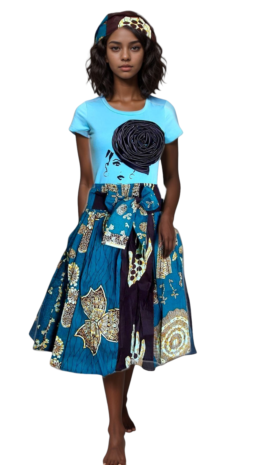 Cotton Printed Skirt - 7468