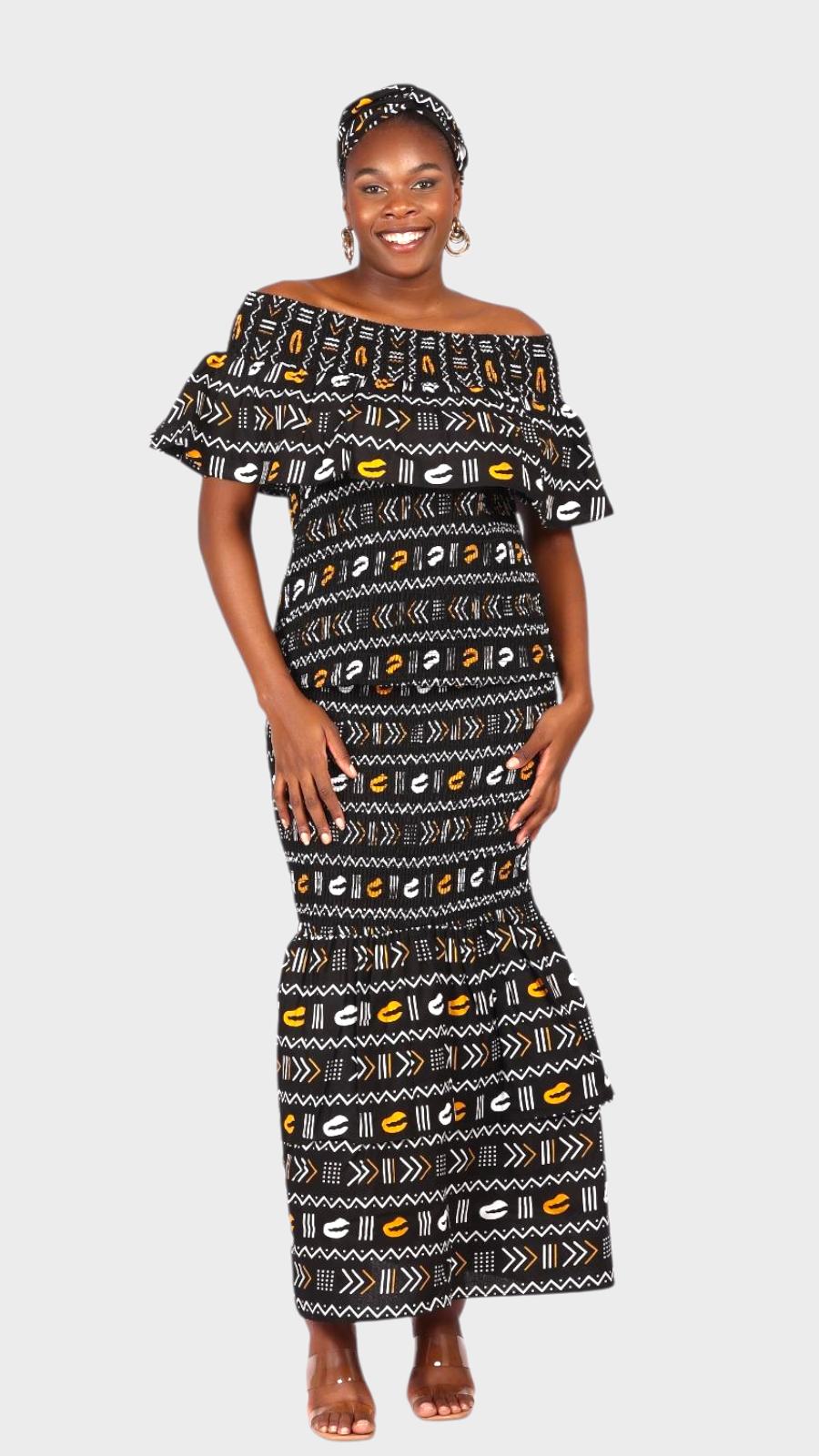 Smock fit & flare Skirt & Blouse Set-DRS019