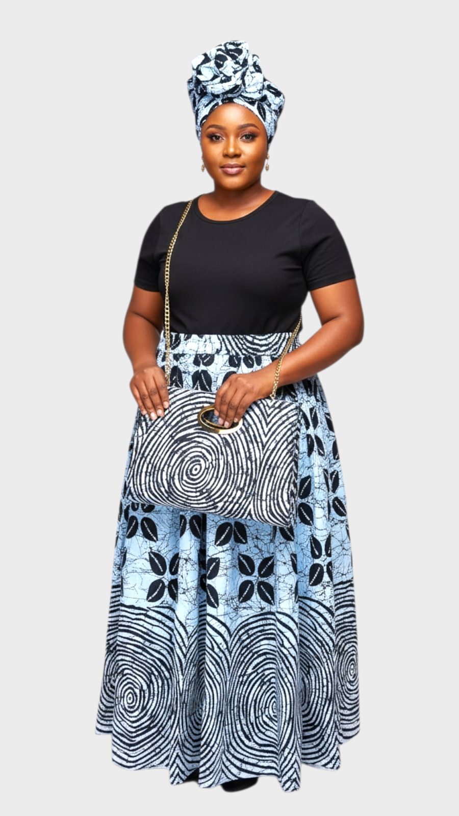 Combo Long Skirt & Pocketbook Set  1351 B