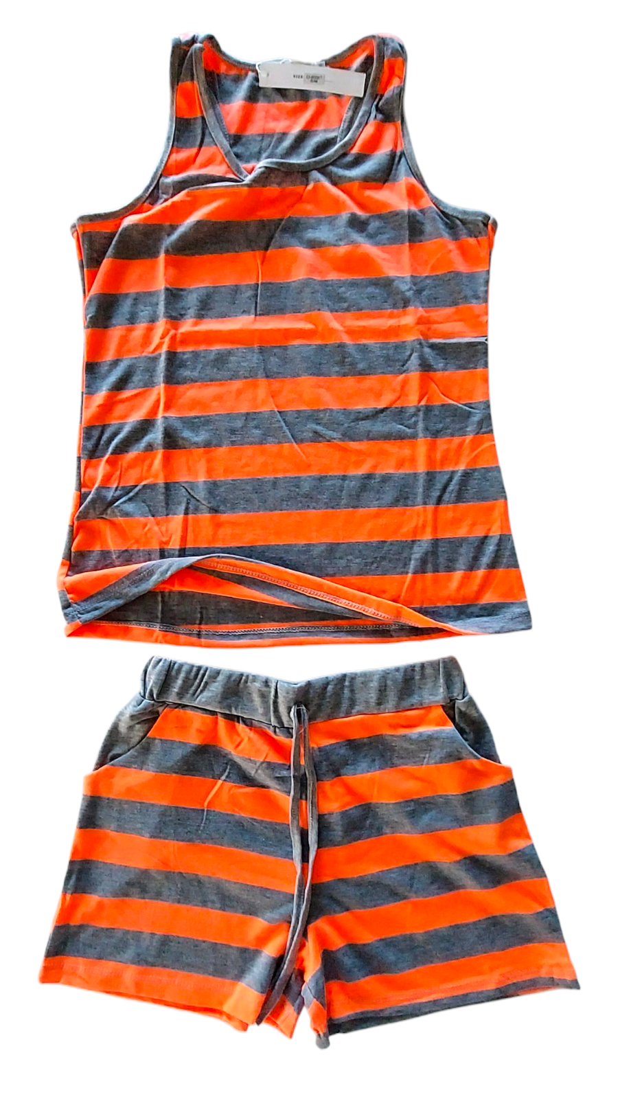 Shorts Set/ Racer Back - Stripe 6005