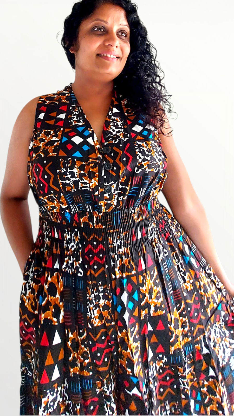 Smocked Halter Maxi Dress  - 3028L-66