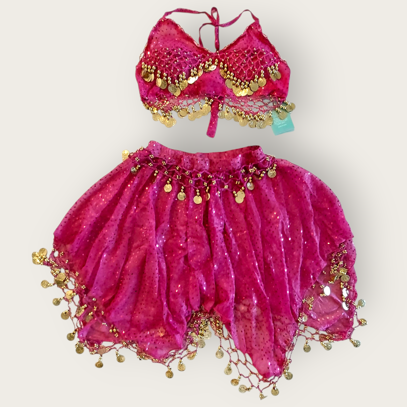 Belly Dance Costume / Coins 2 Pcs Set