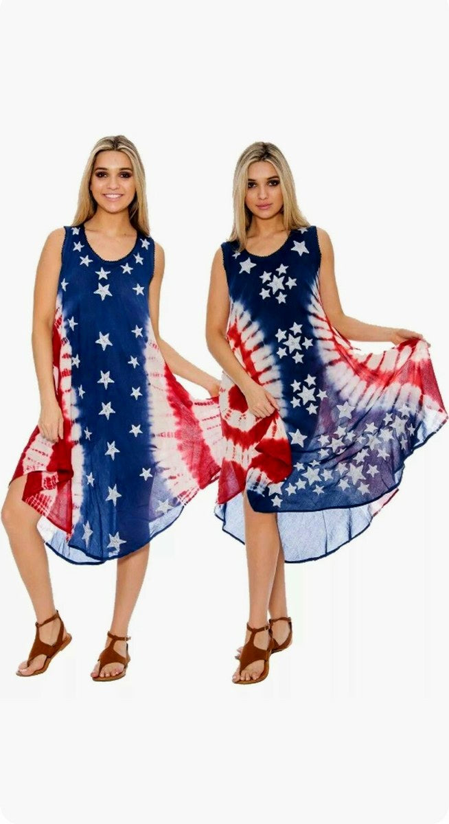 Umbrella Dress/ Stars & Stripe Flag - JYZ3712B