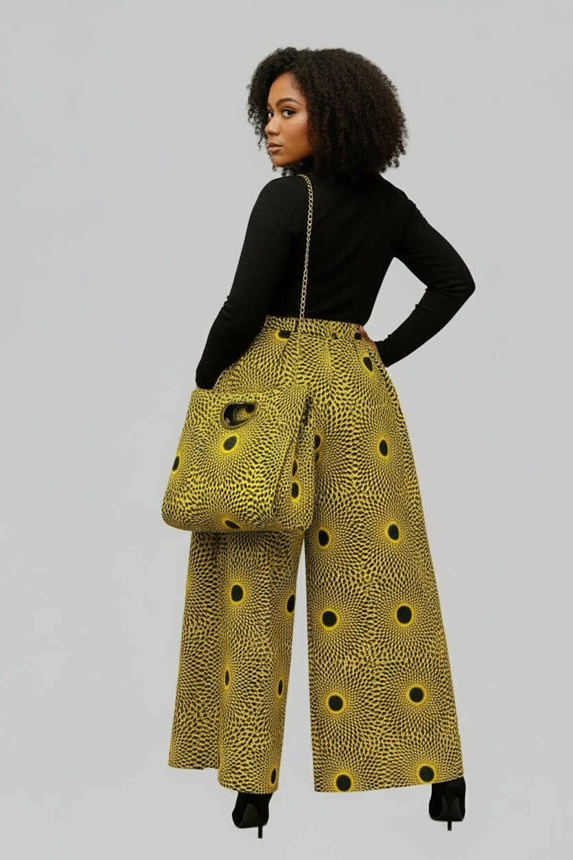 Combo Palazzo Pant & Pocketbook Set Yellow PS14