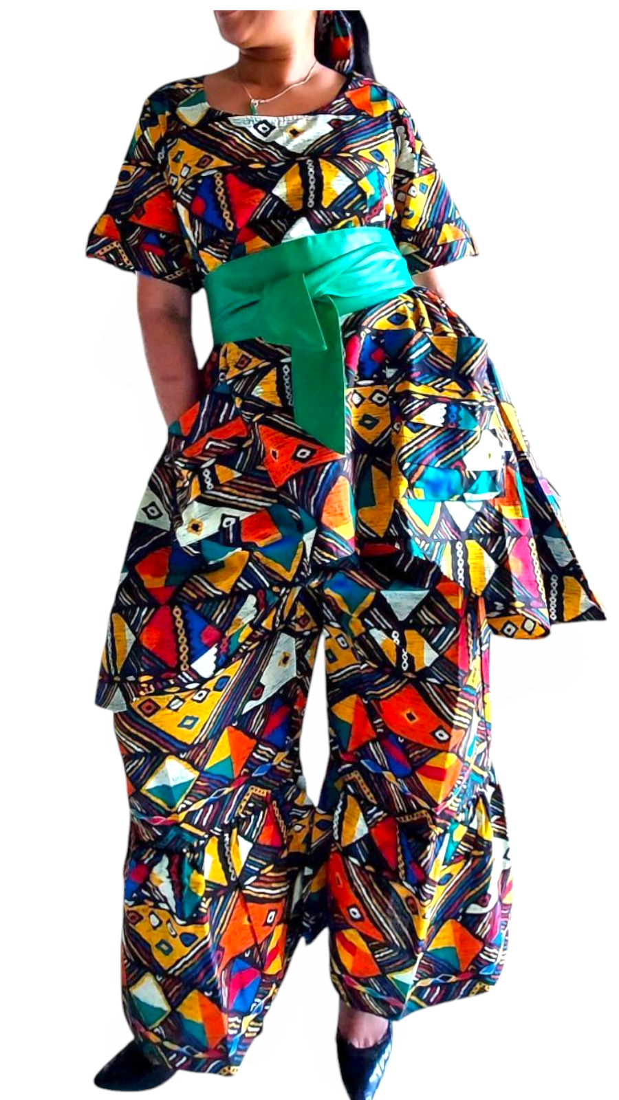 7684 Woman Pant & Blouse Set Print 622