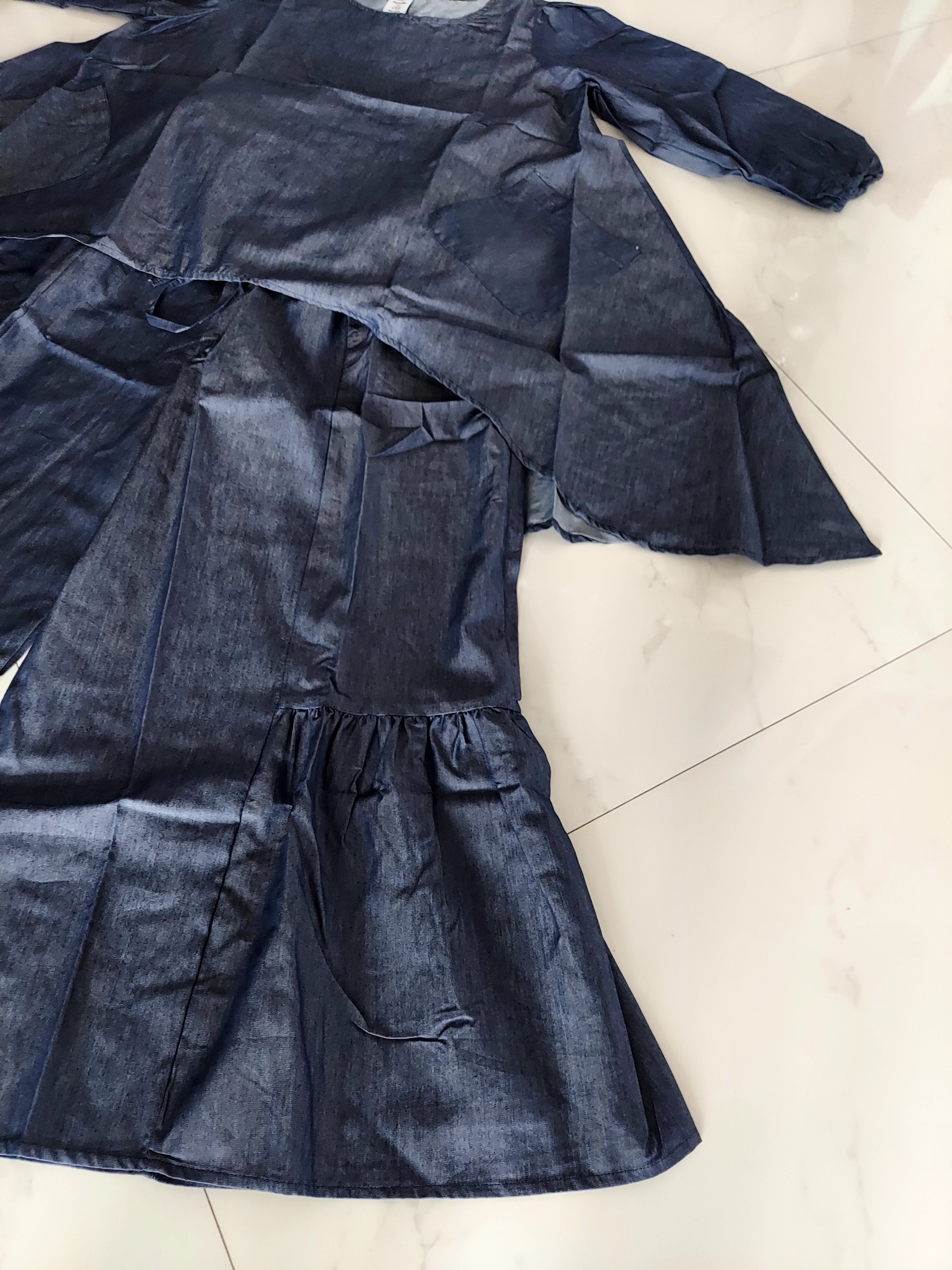 777DLS - Woman Denim Pant & Blouse Set