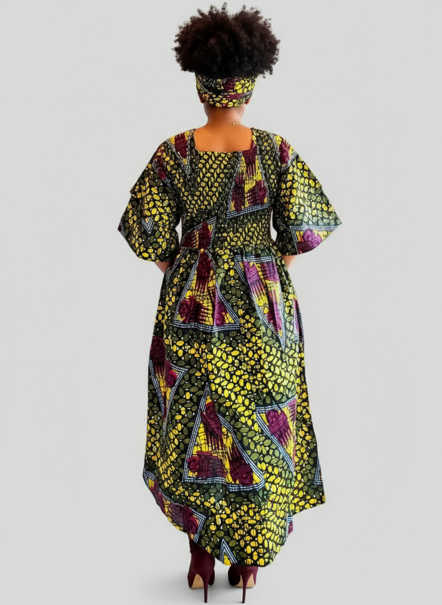 Women High/Low Flounce Dress  -DRS045