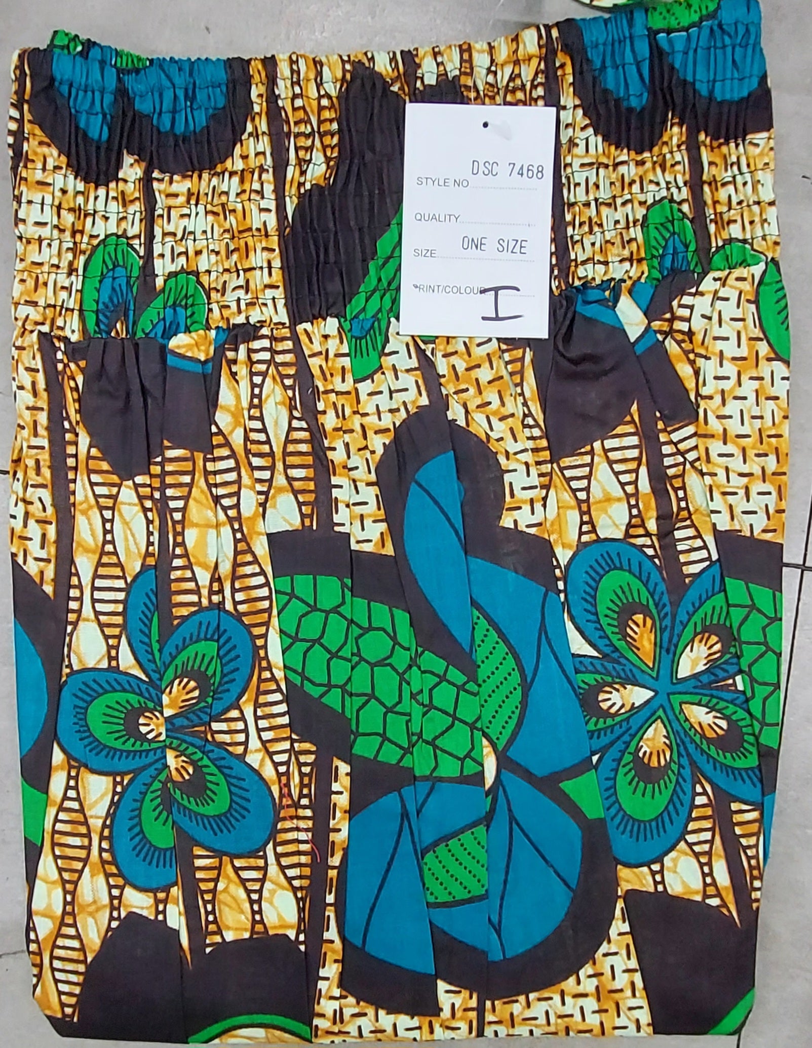 Cotton Printed Skirt - 7468 Green