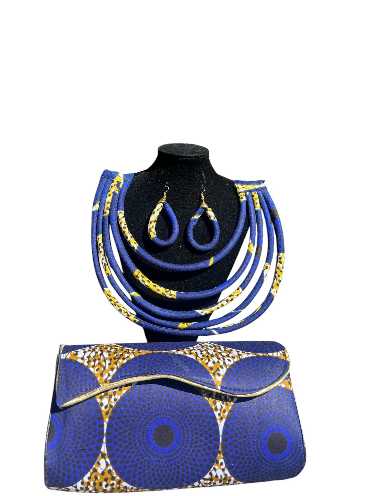 Clutch Bag &  Ethnic Necklace Set /African Print /Ankara7