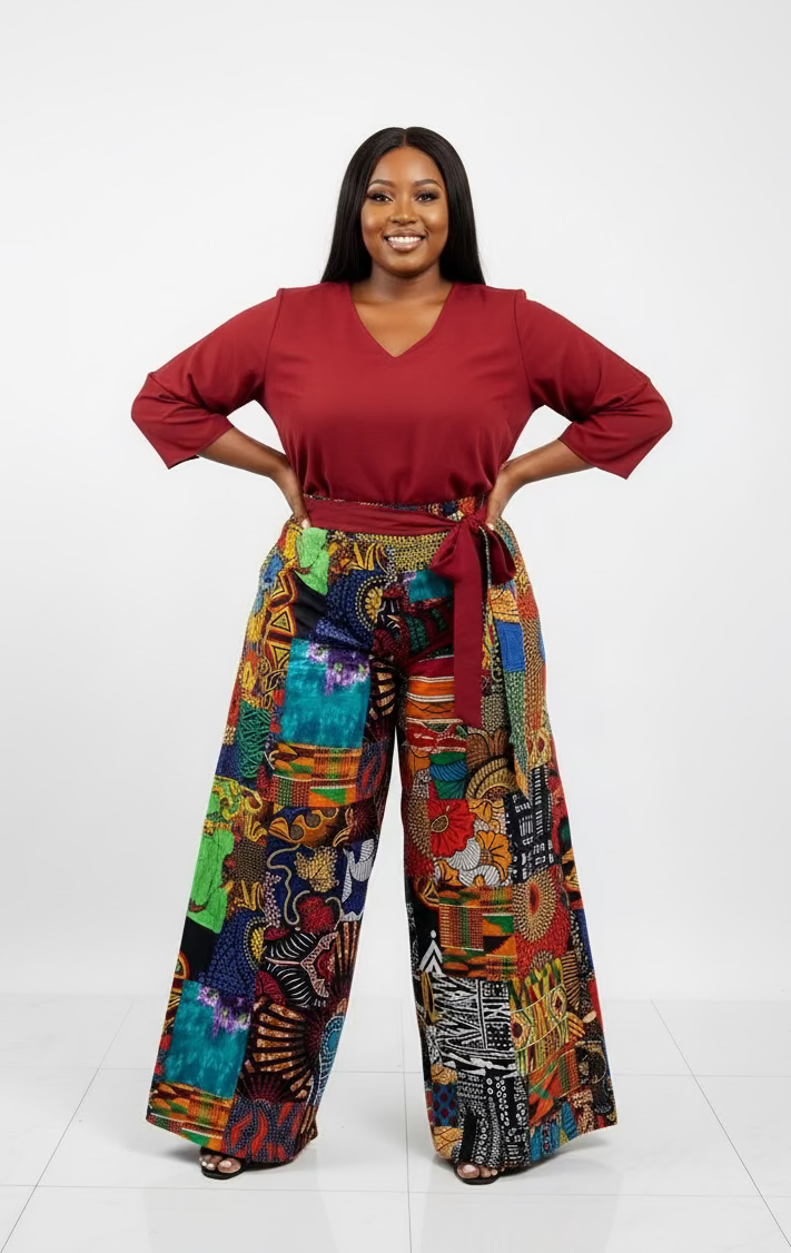 Palazzo Pant Multi Color Patch PS13P