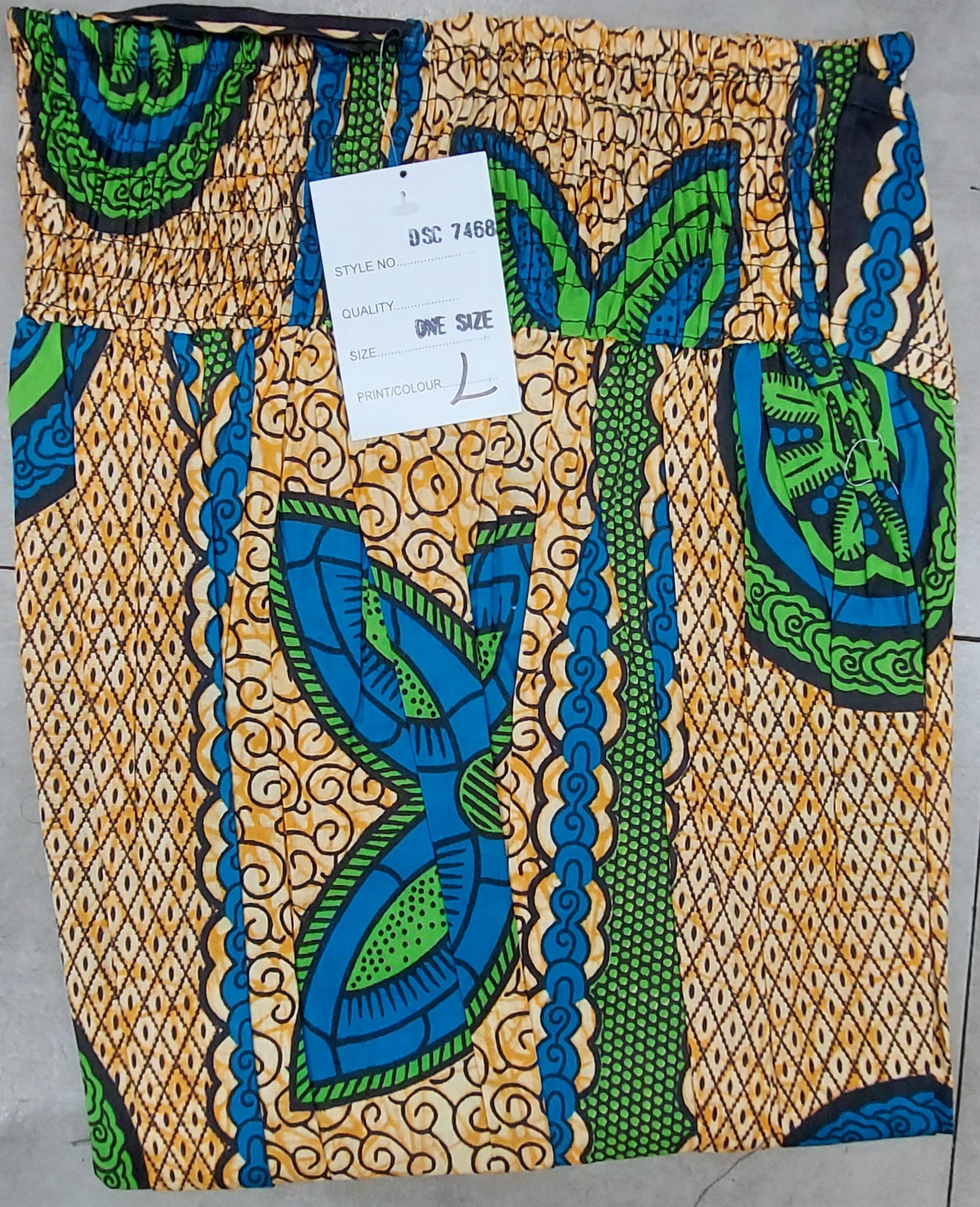 Cotton Printed Skirt - 7468 Green