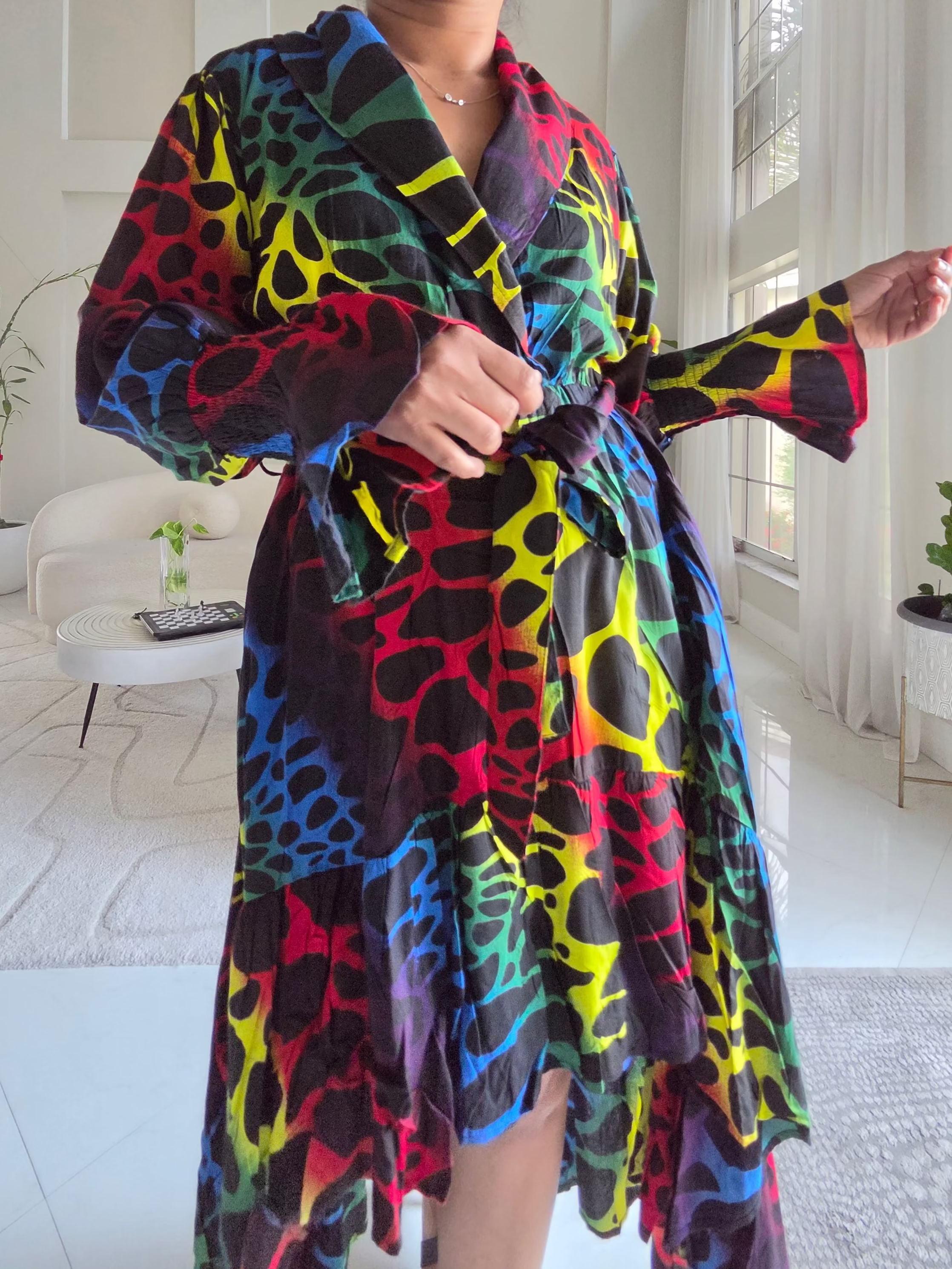 Rainbow Safari High-Low Dress - 7632R