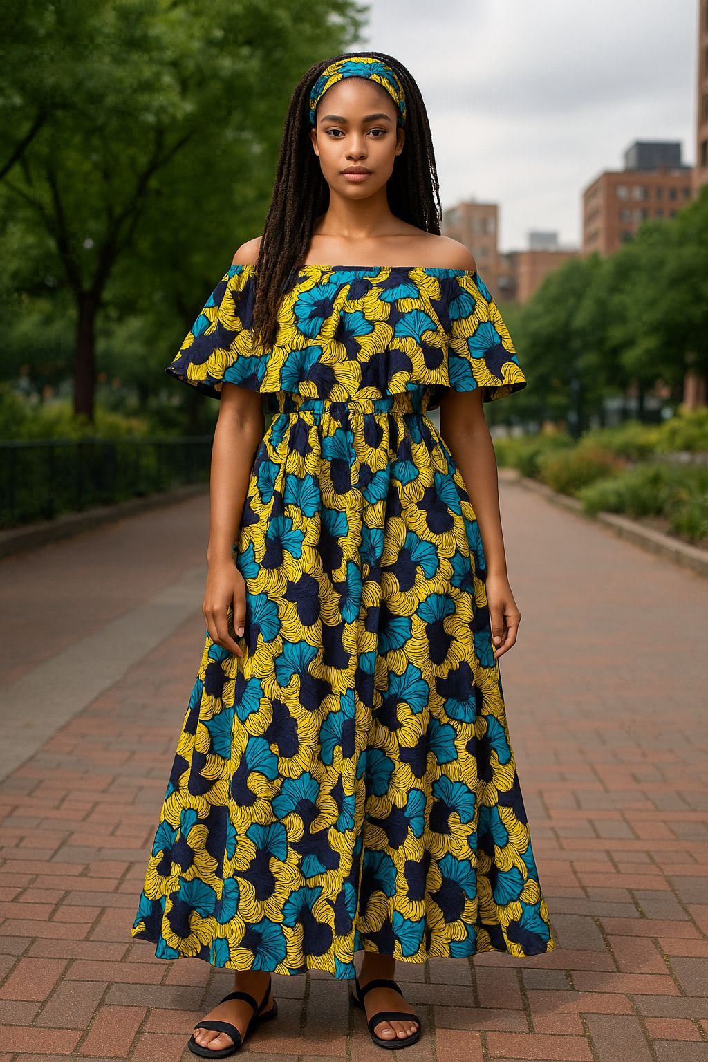 Maxi Frill Dress D048-2