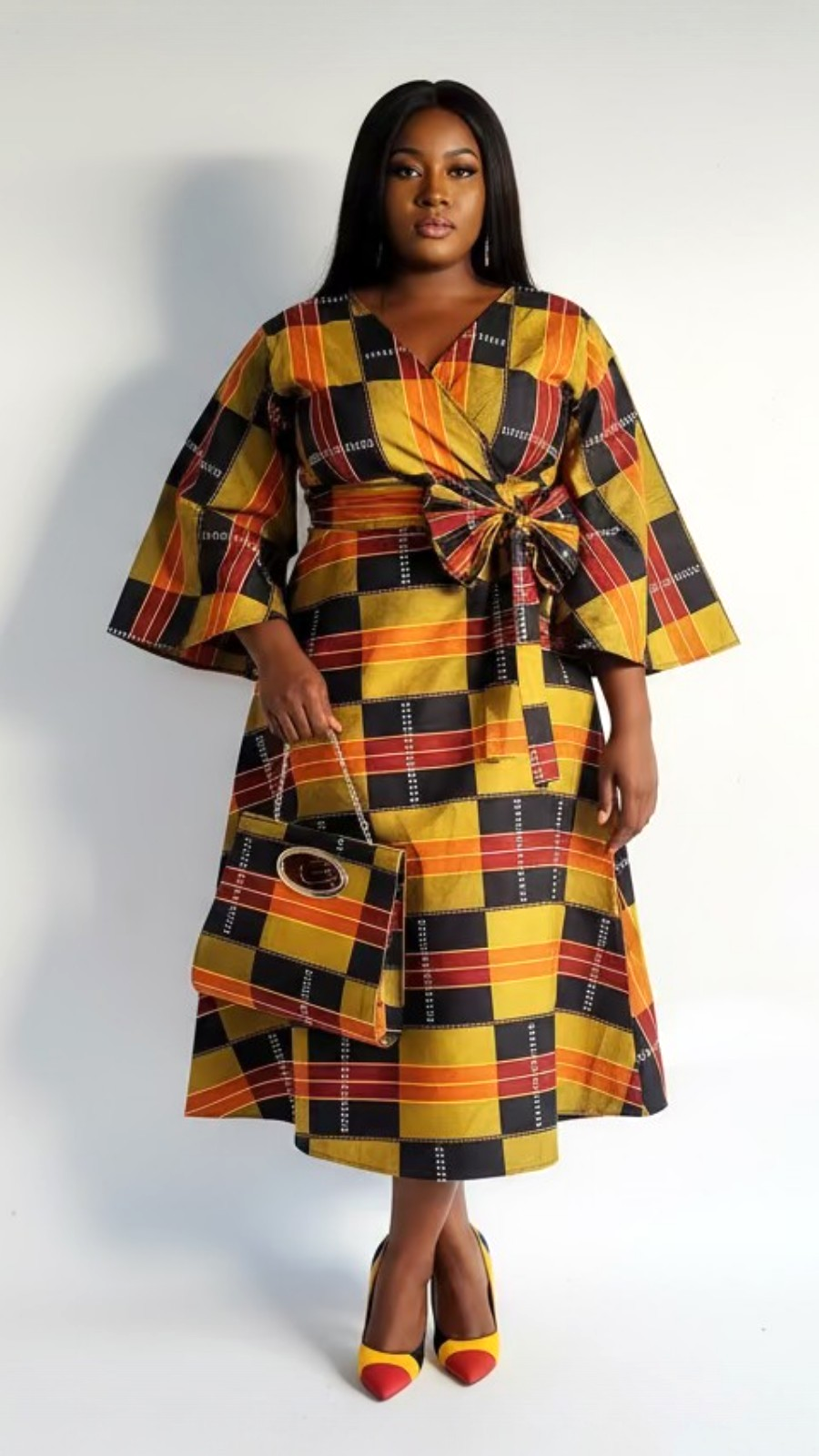 Combo Long Wrap Dress + Pocketbook Set 2025-7