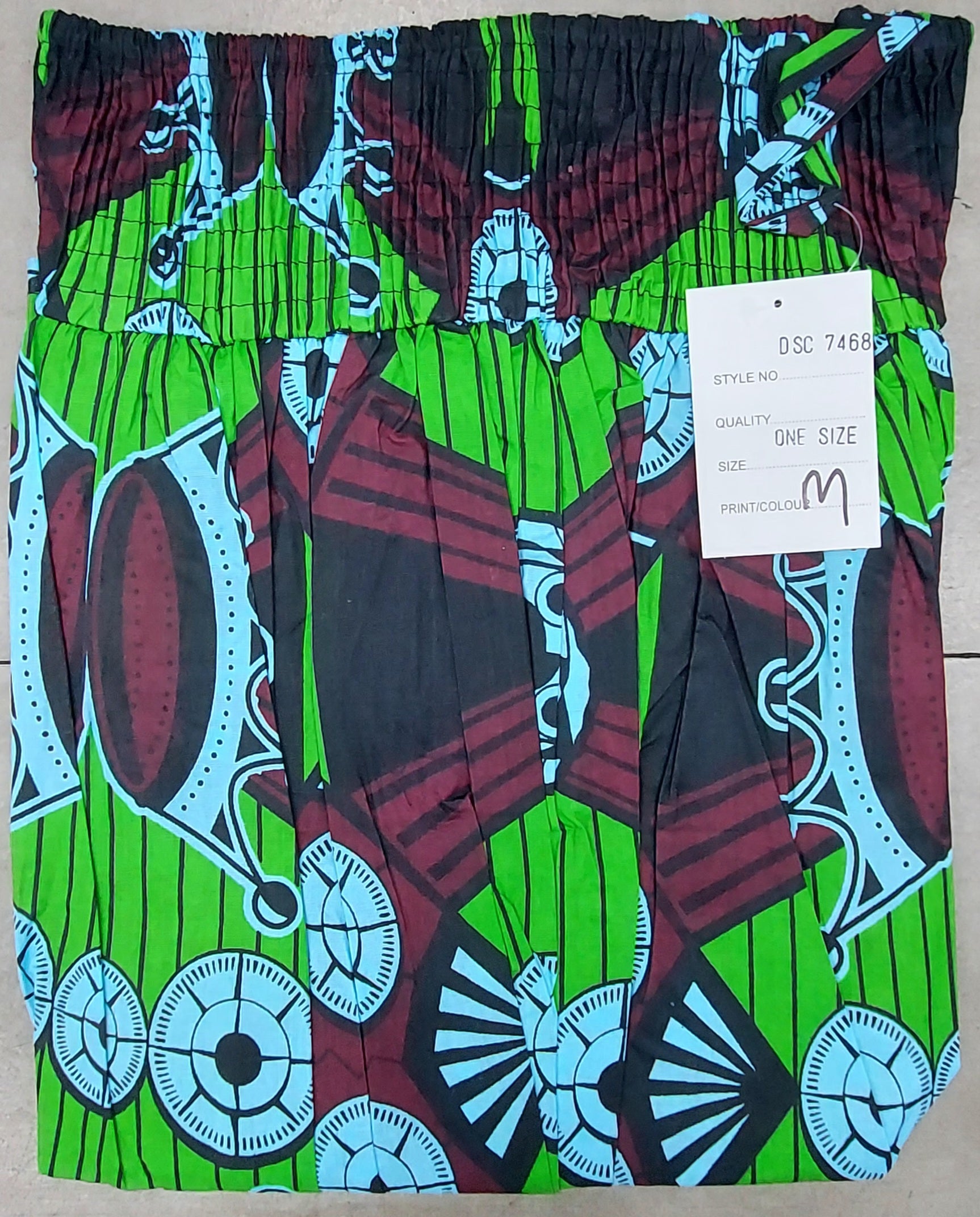 Cotton Printed Skirt - 7468 Green