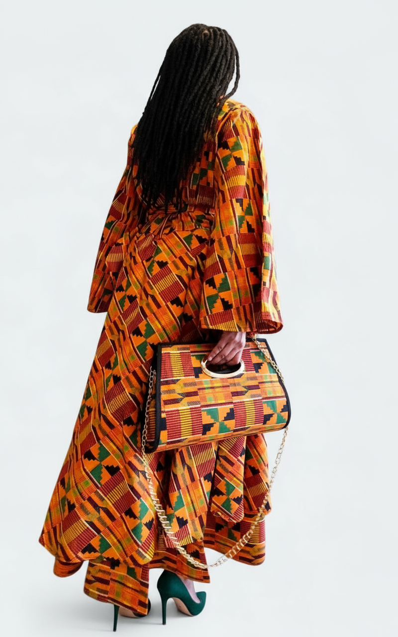 3pcs Set Maxi Skirt Pocketbook wrap Dress 2167 C