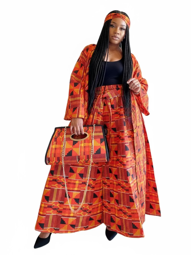 3pcs Set Maxi Skirt Pocketbook wrap Dress 2167 I