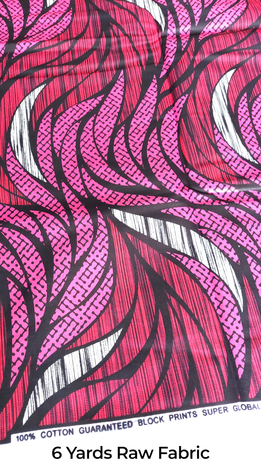 Raw Fabric/ 6 Yards / African Print -4
