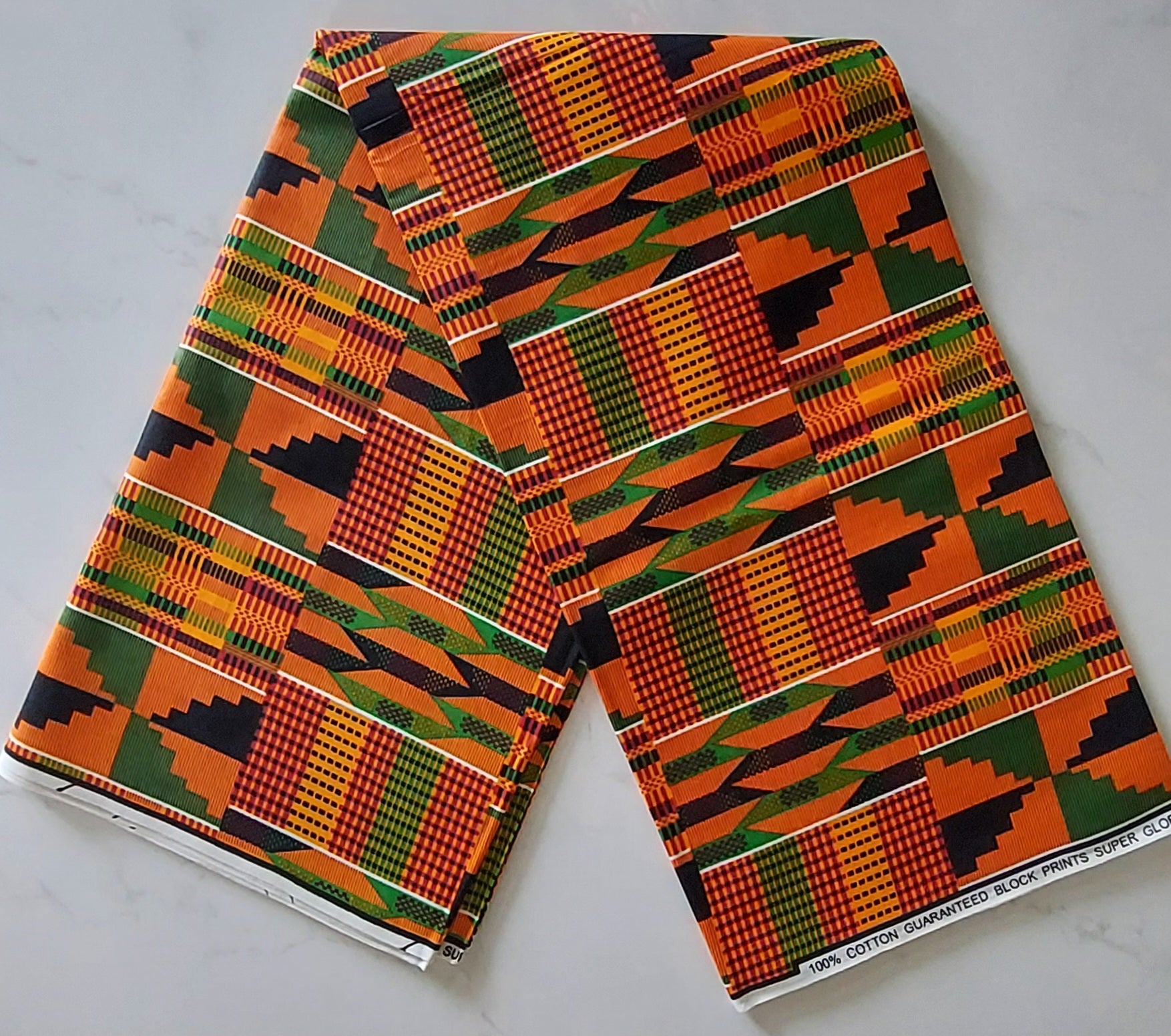 Raw Fabric/ 6 Yards / African Kente Print 3