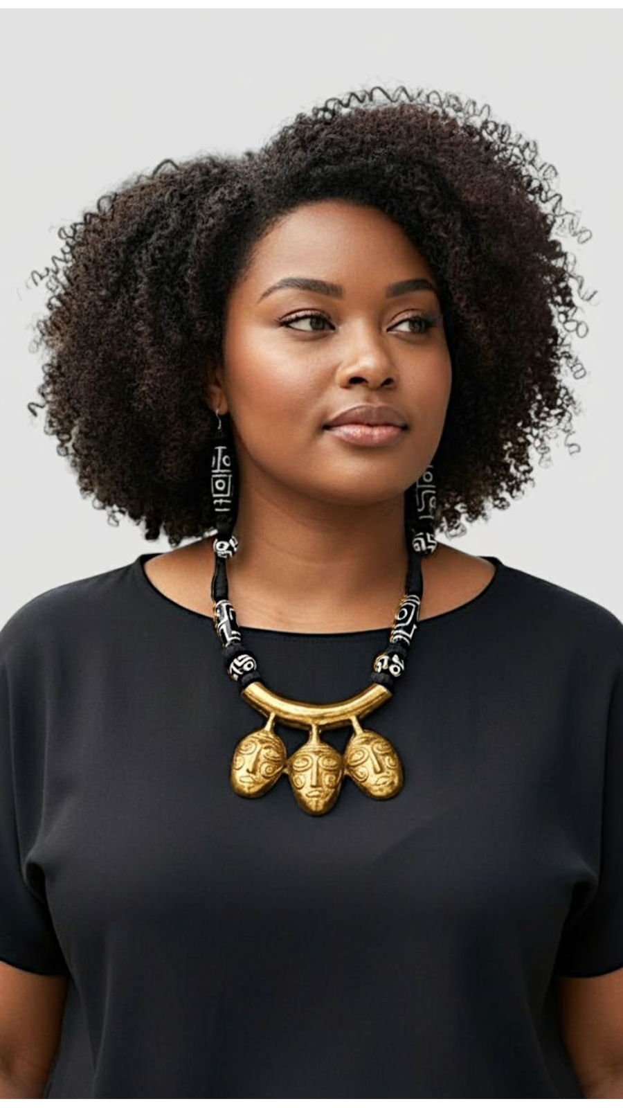 Necklace & Earring Set- Tribal Mask