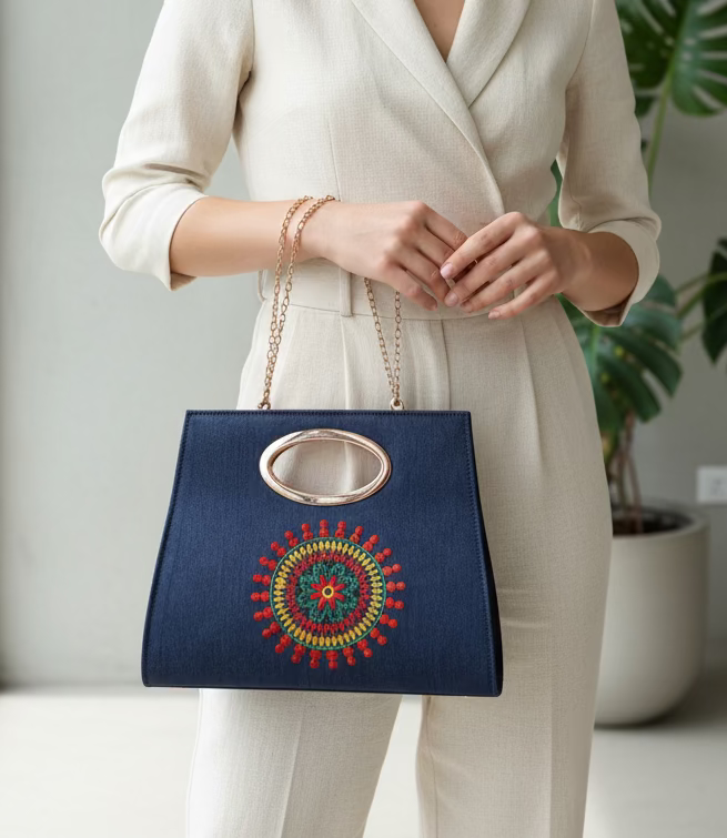 Clutch Purse/ Cross Body - Denim