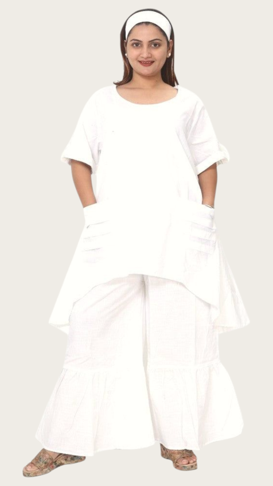 Linen Set / Pant & Blouse Set -7864