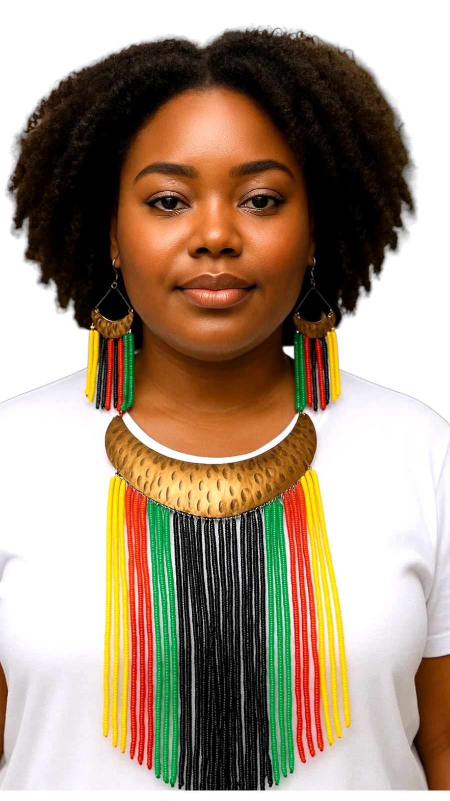 Necklace & Earrings Set- Rasta Bead5