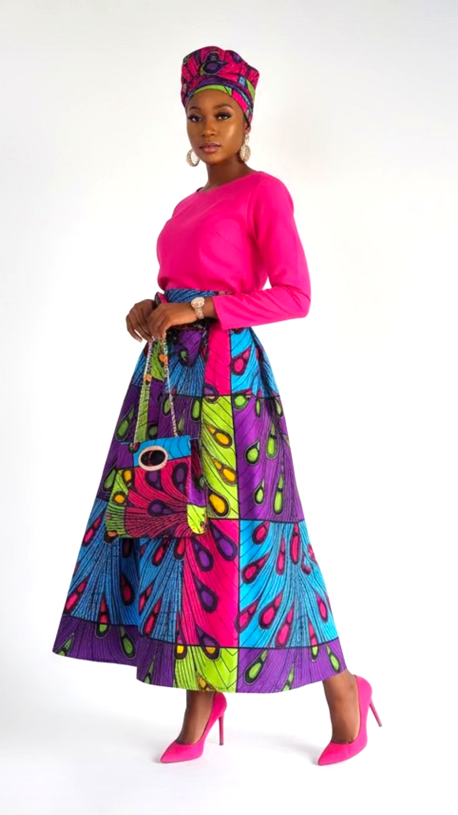 Combo Long Skirt & Pocketbook Set 2027-808