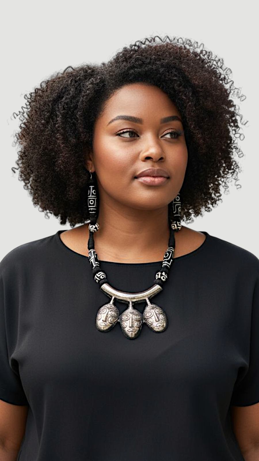 Necklace & Earring Set- Tribal Mask