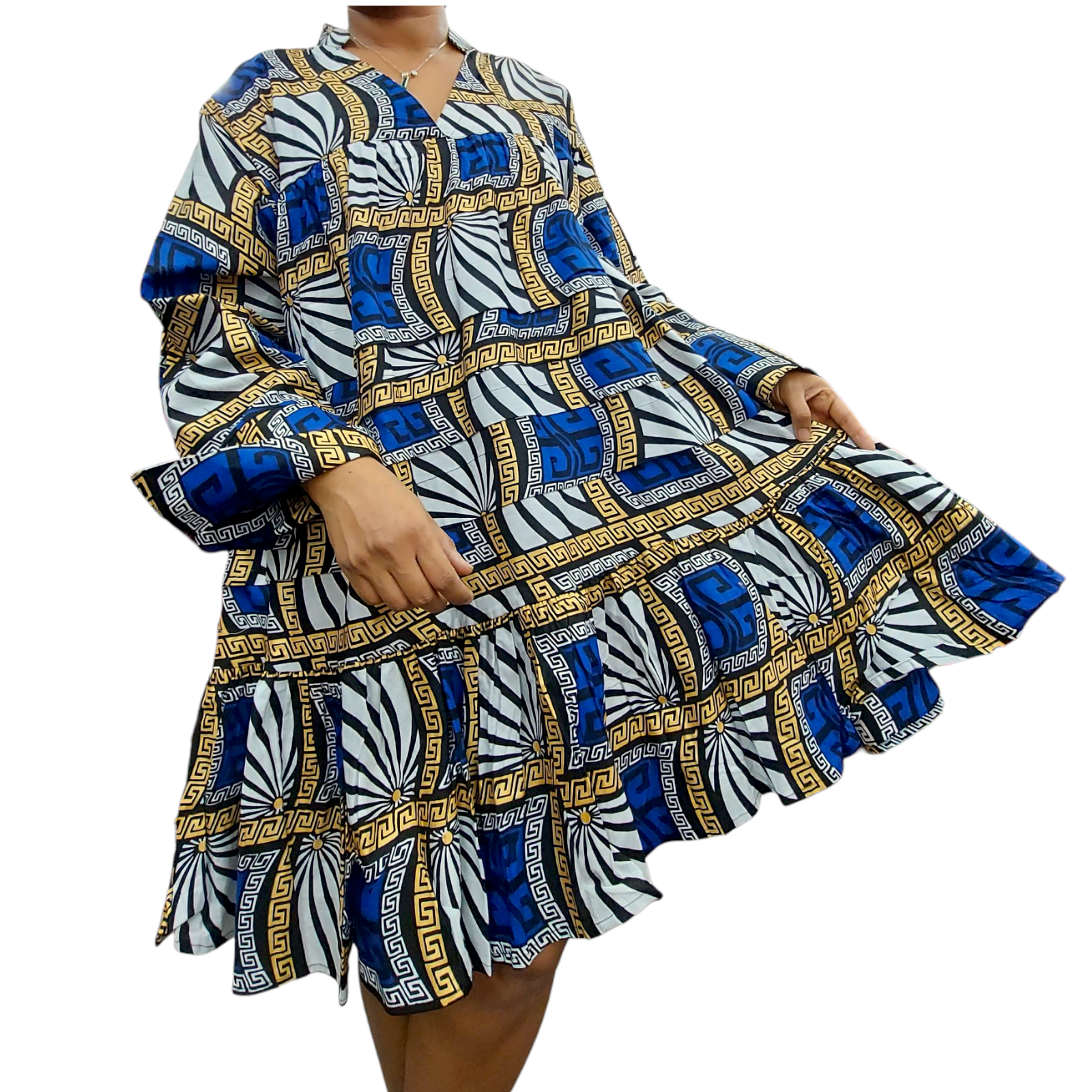 Cotton Ankara Dress / Blouse - 7579