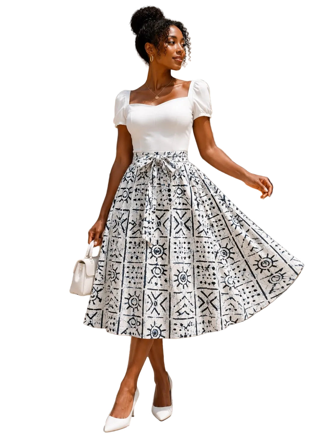 Mid Length Flare Skirt 1312 -8E