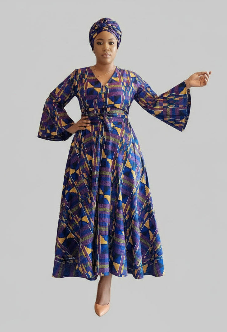 3pcs Set Maxi Skirt Pocketbook wrap Dress 2167 E