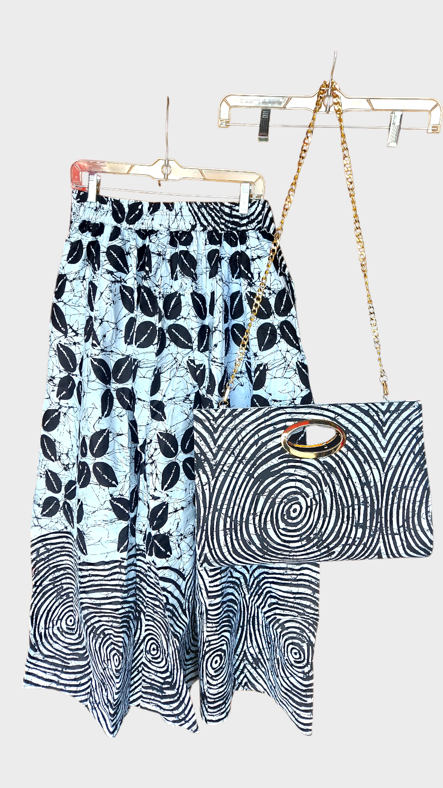 Combo Long Skirt & Pocketbook Set  1351 B