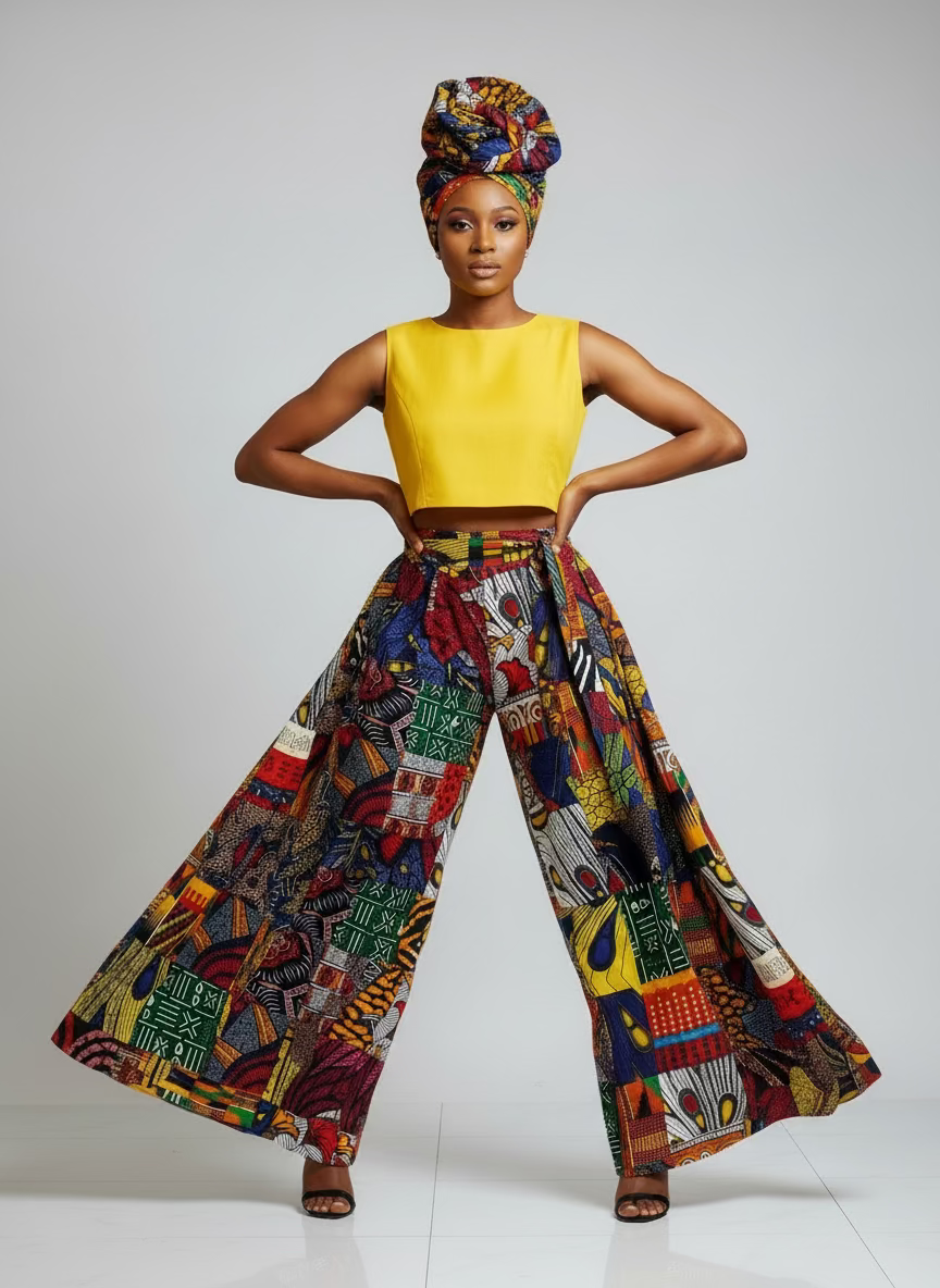 Palazzo Pant Multi Color Patch PS13P