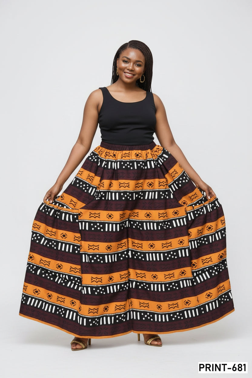 Big Pocket Palazzo Pant Printed 240-681