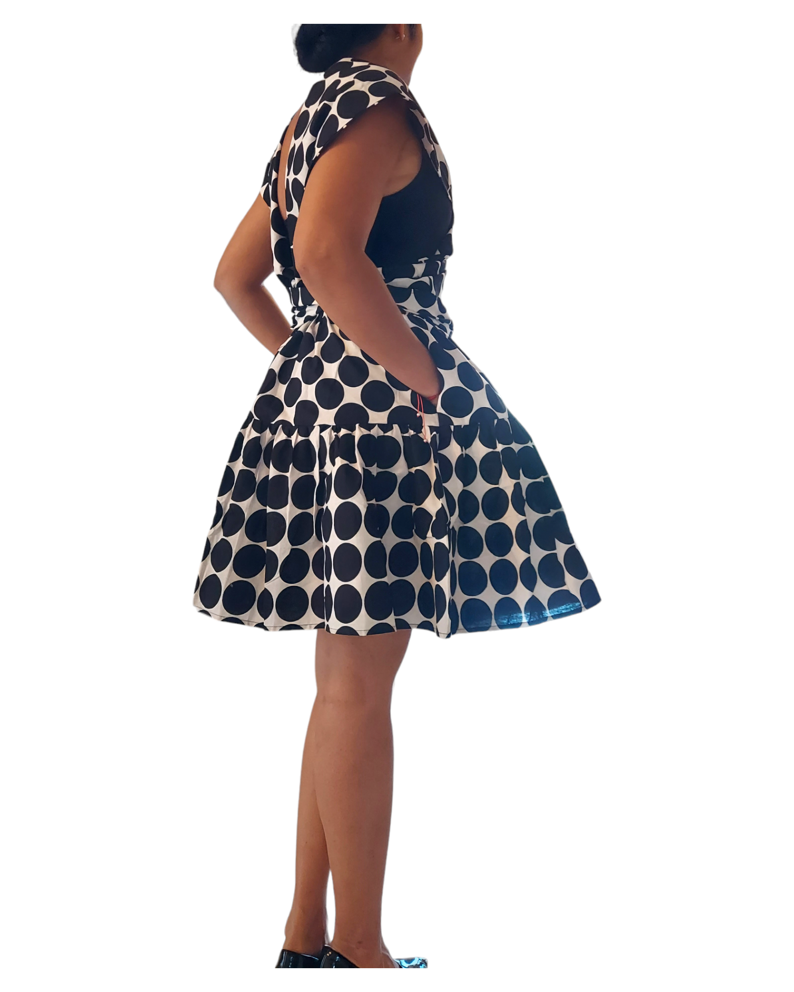 Infinity Short Pant Jumpsuit - 903  Black/White Polkadot