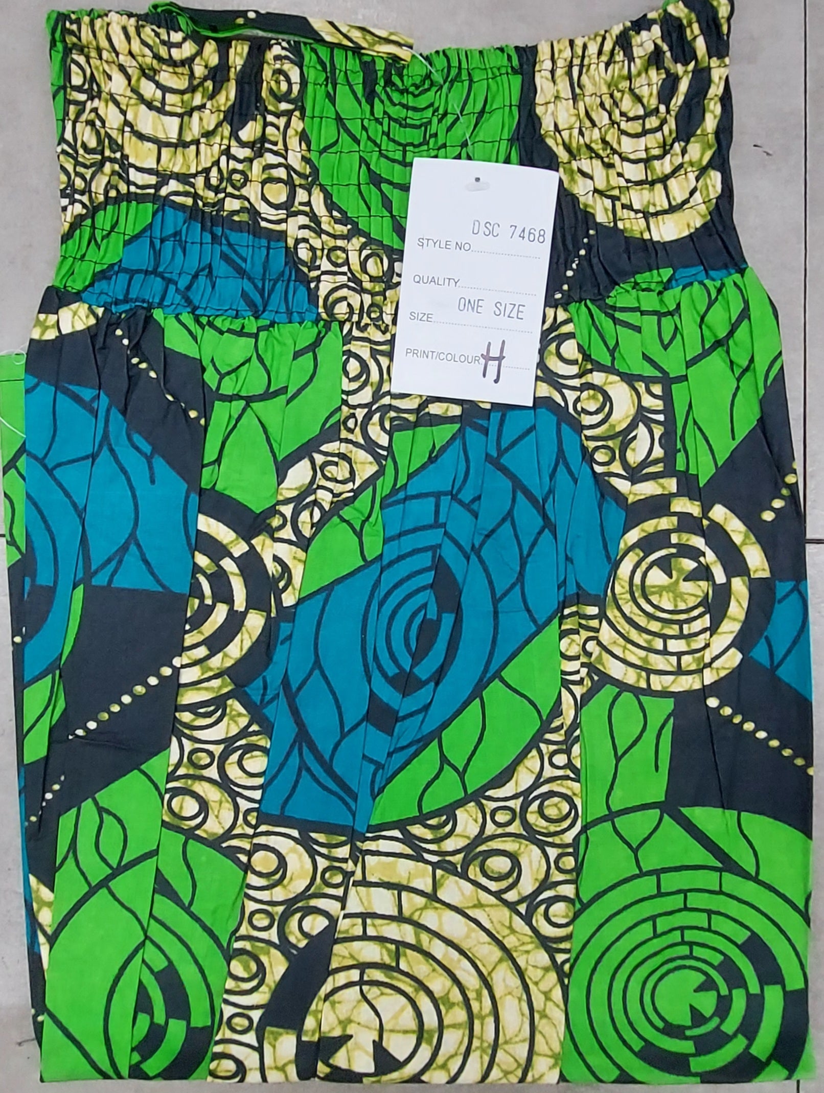 Cotton Printed Skirt - 7468 Green